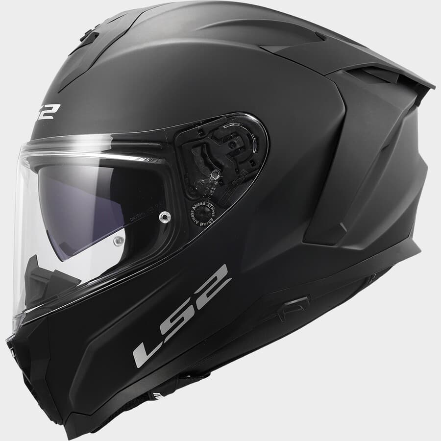LS2 Challenger II kapalı kask, mat siyah, yandan görünüm