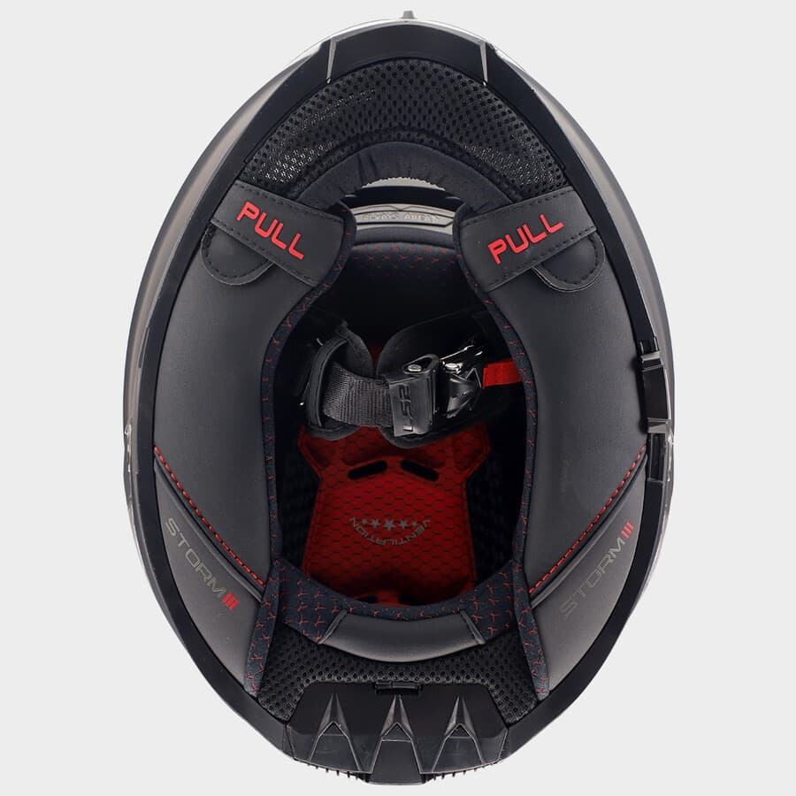 LS2 Storm III kapalı kask, mat siyah, yandan görünüm