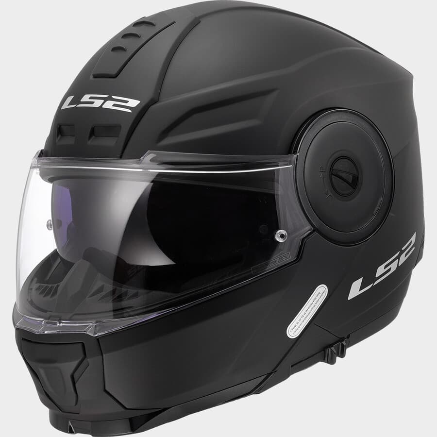 LS2 Scope II çene açılır kask, mat siyah, yandan görünüm