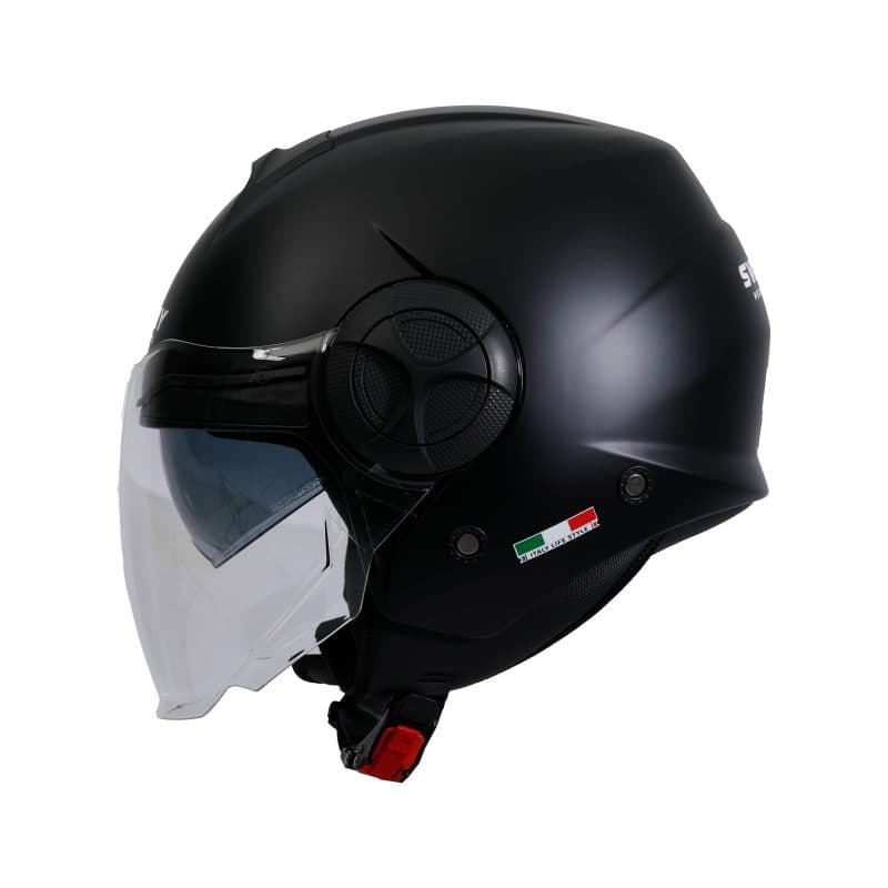 Sway SW 737 açık kask, mat siyah
