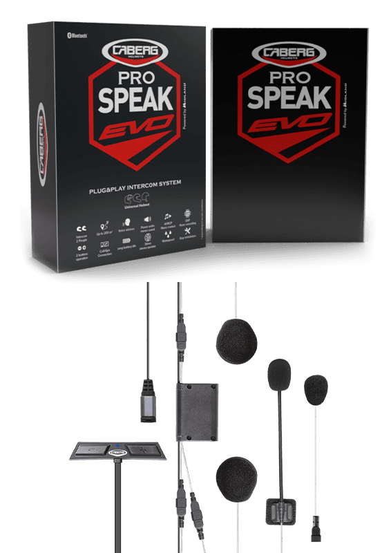 Caberg Pro Speak Evo kutu içeriği