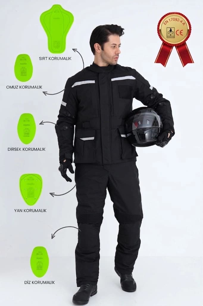 Yaren YRN-6081 kışlık motokurye mont pantolon takım