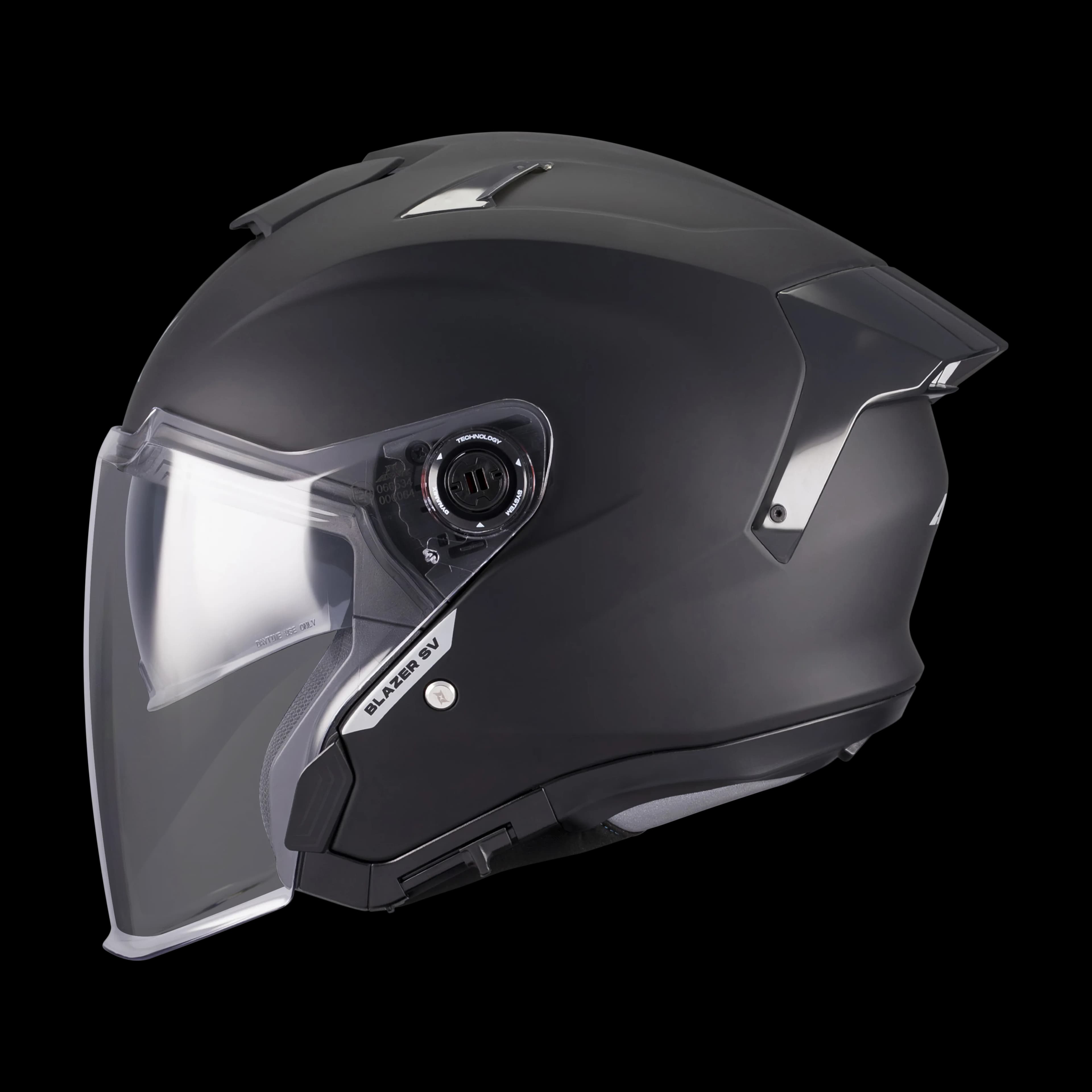 Axxis Blazer SV açık kask, mat siyah