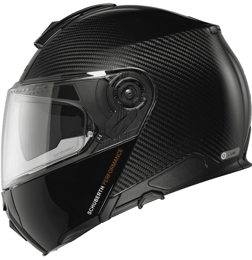Schuberth C5 Carbon çene açılır kask, parlak karbon