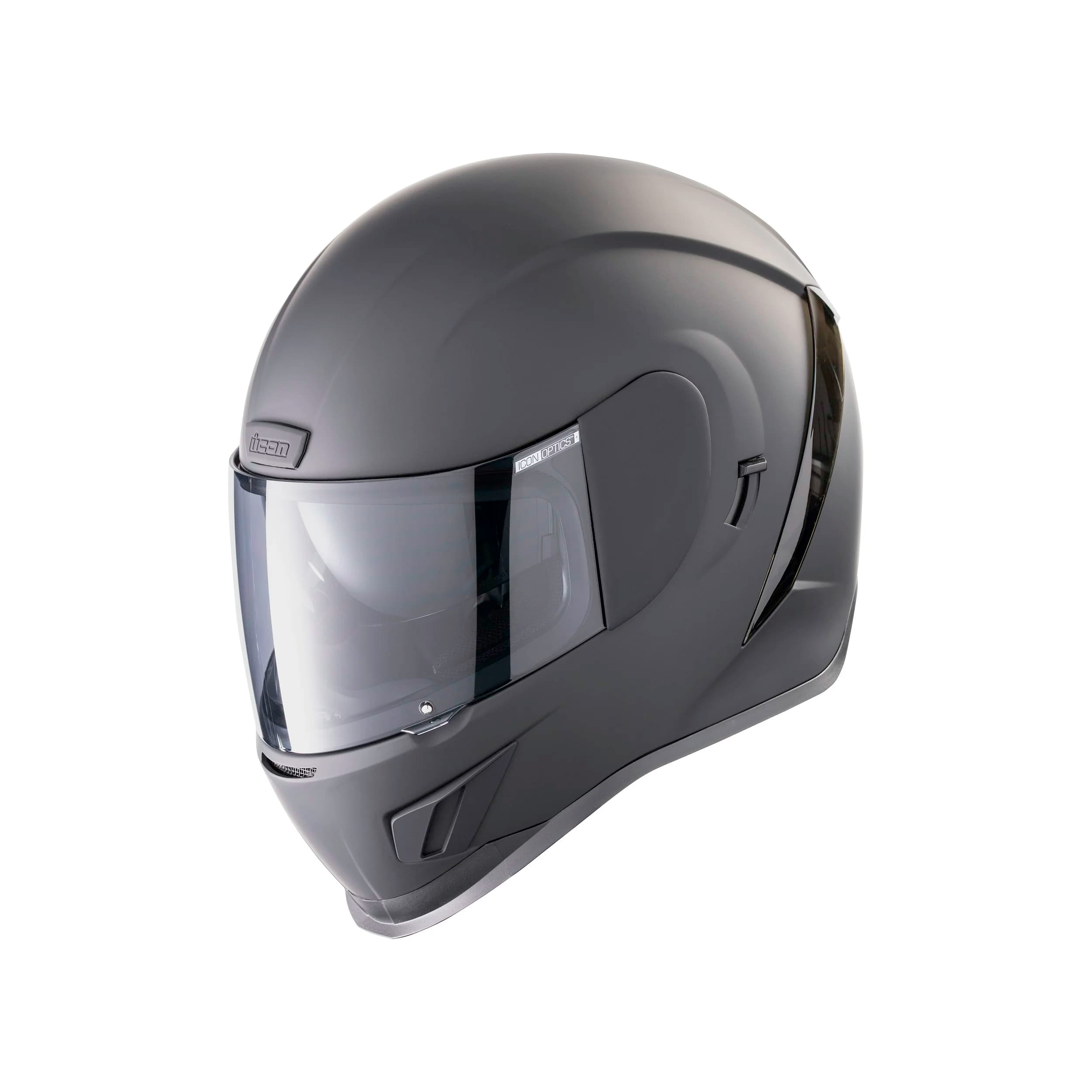 Icon Airform Dark kapalı kask, önden çapraz görünüm