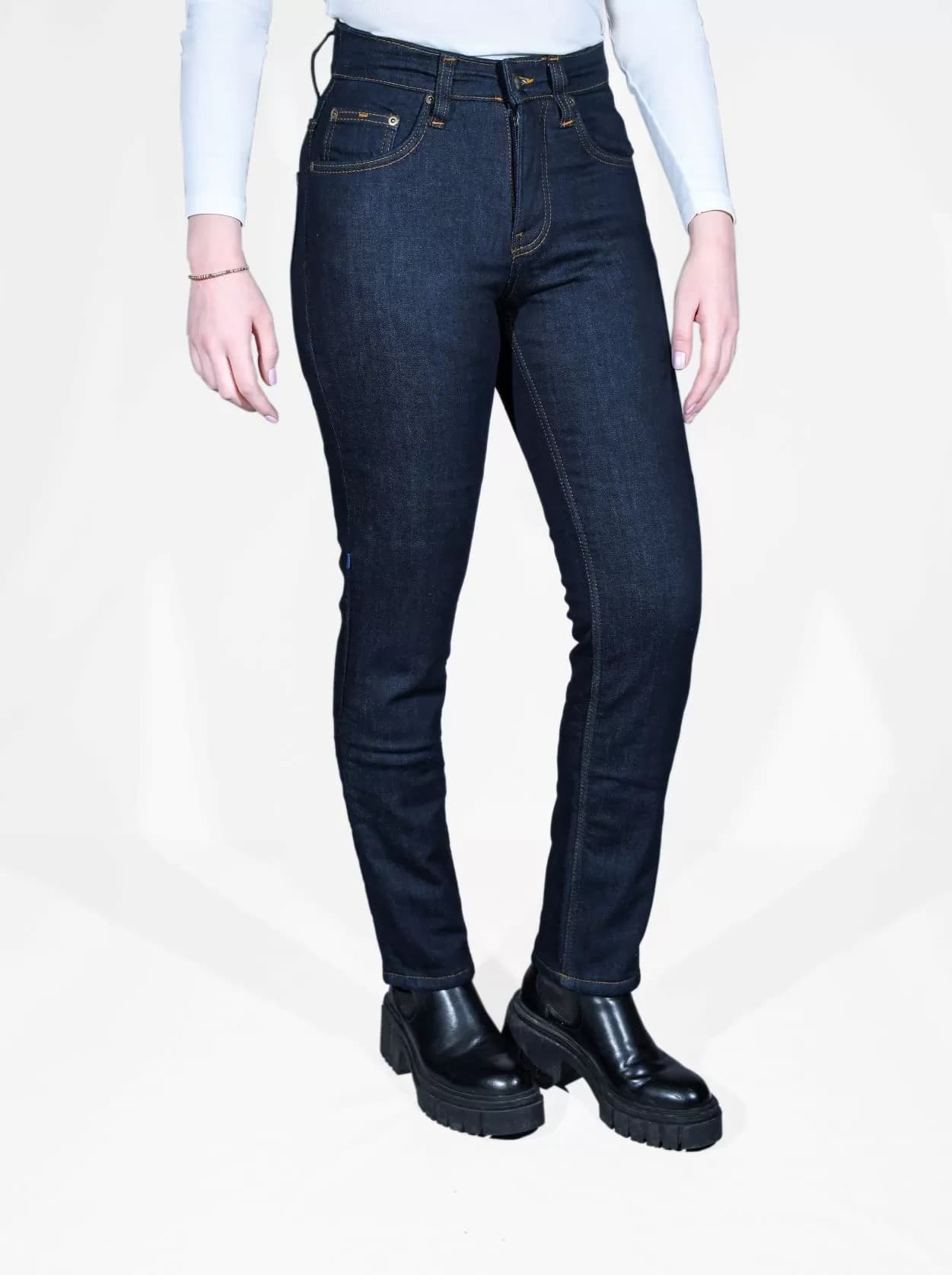 Riderdenim Kasırga kışlık kadın motosiklet kotu, lacivert