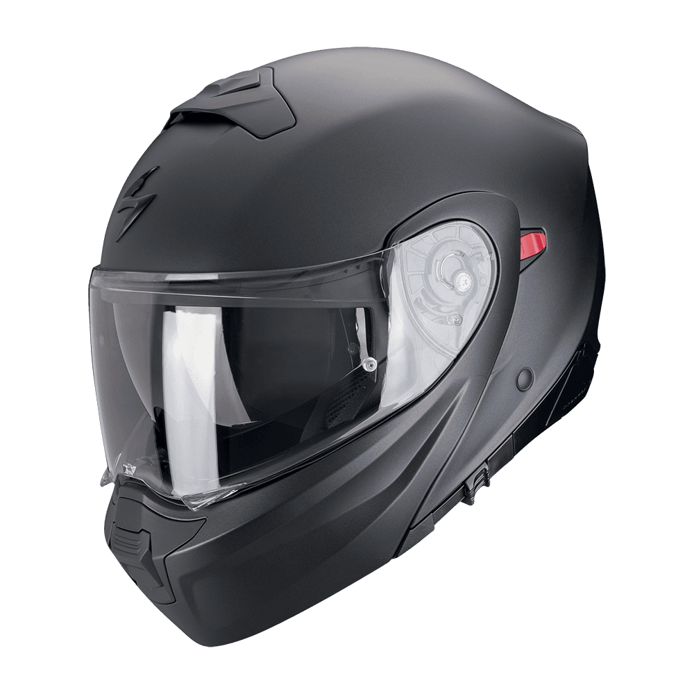 Scorpion EXO-930 EVO çene açılır kask, mat inci siyah, yandan görünüm