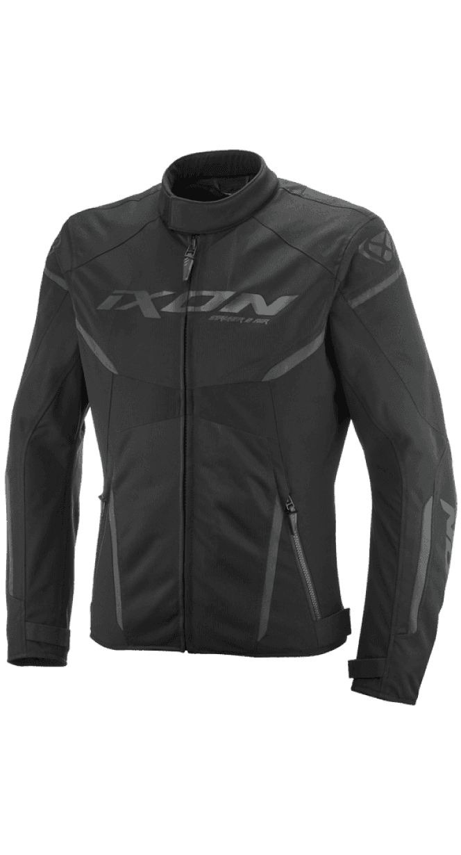 Ixon Striker 2 Air WP yazlık motosiklet montu, siyah, önden görünüm