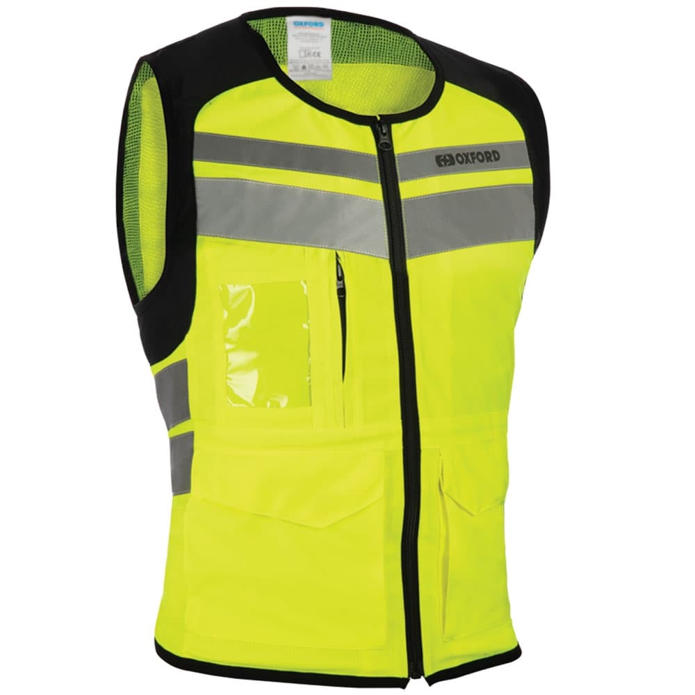 Oxford Utility Bright Top cepli floresan sarı reflektif yelek
