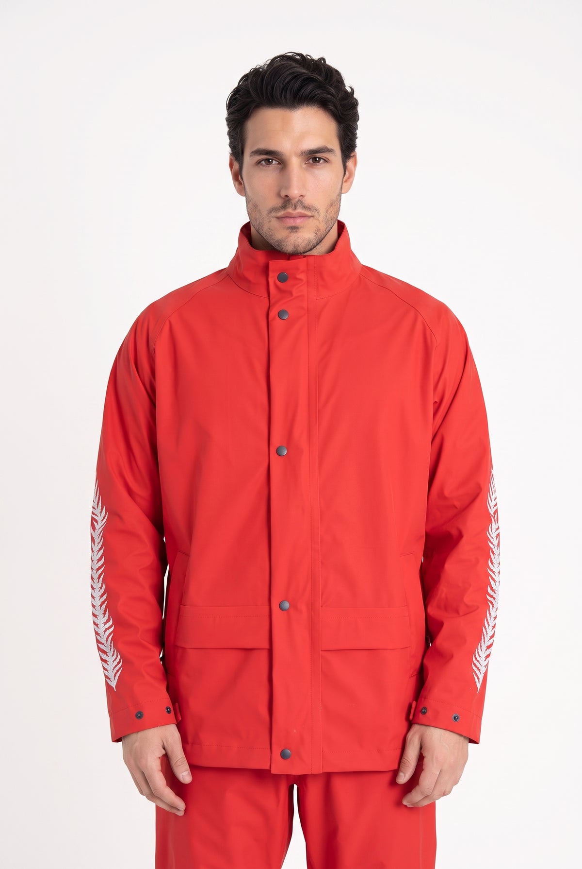 Motosiklet Yağmurluk Takımı — Mont + Pantolon, Kırmızı - 5. görsel