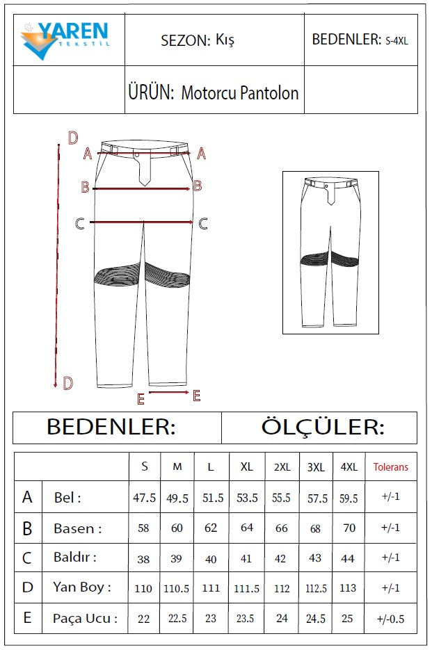 Kışlık Motorcu Pantolonu - 7
