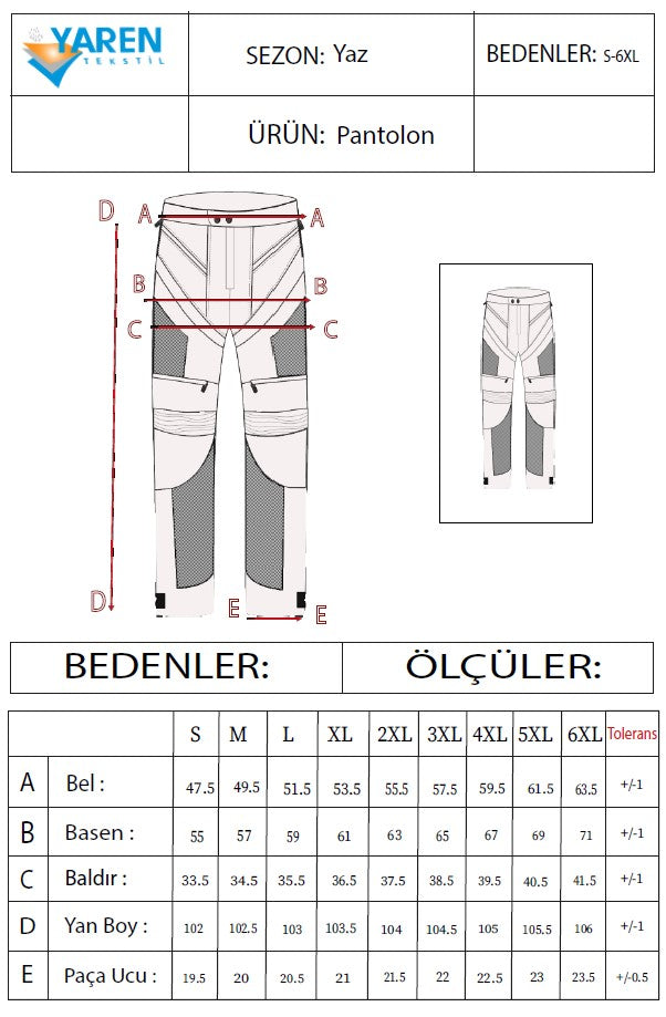 Yazlık Motorcu Pantolonu - 6